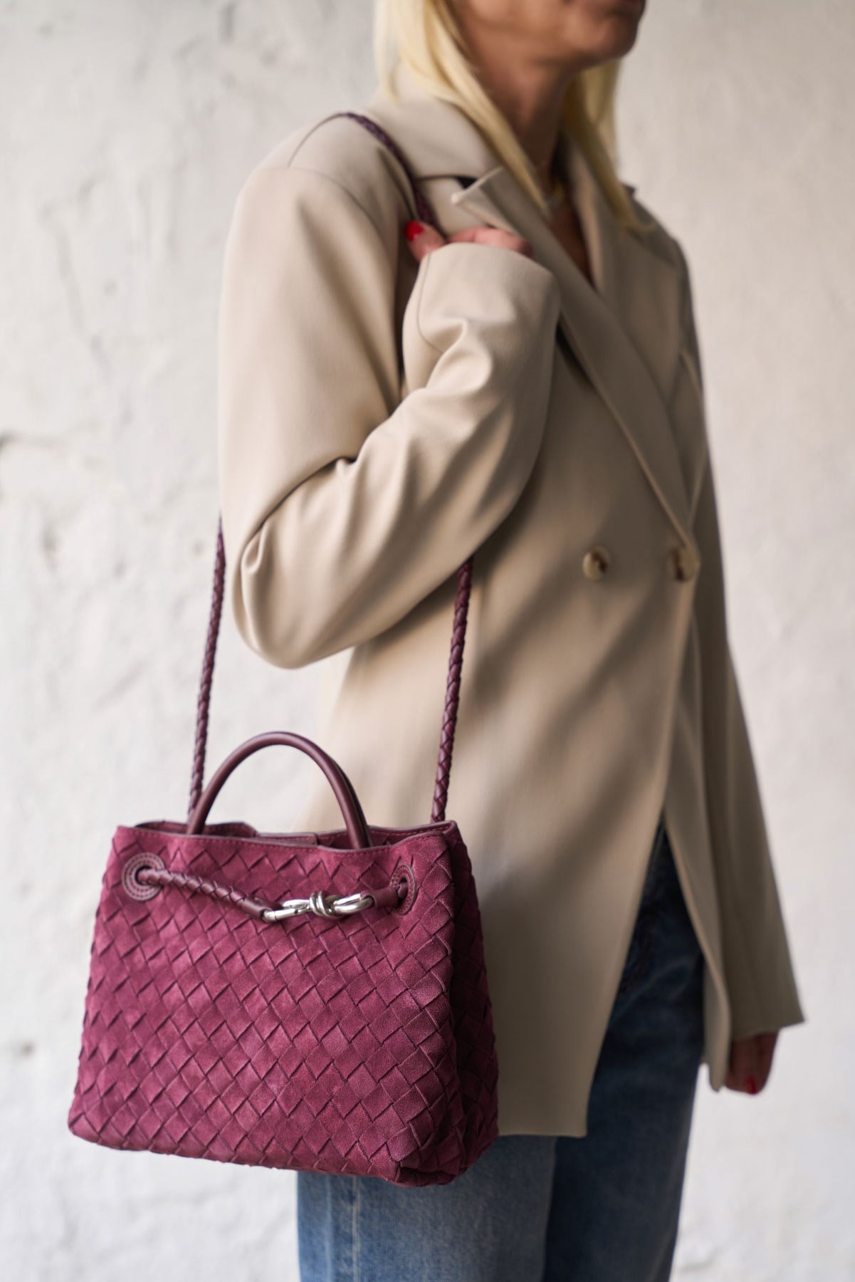 FLORİDA BORDO SÜET ÇANTA