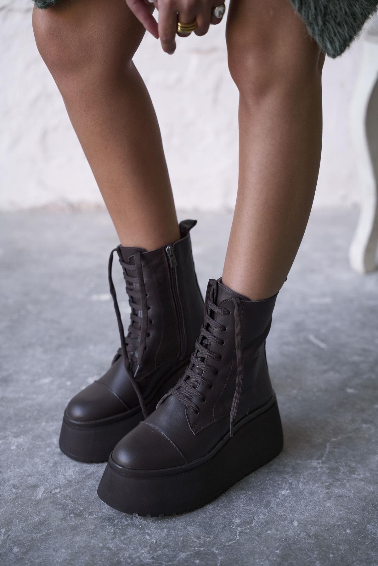 FLOYD KAHVE DERİ POSTAL