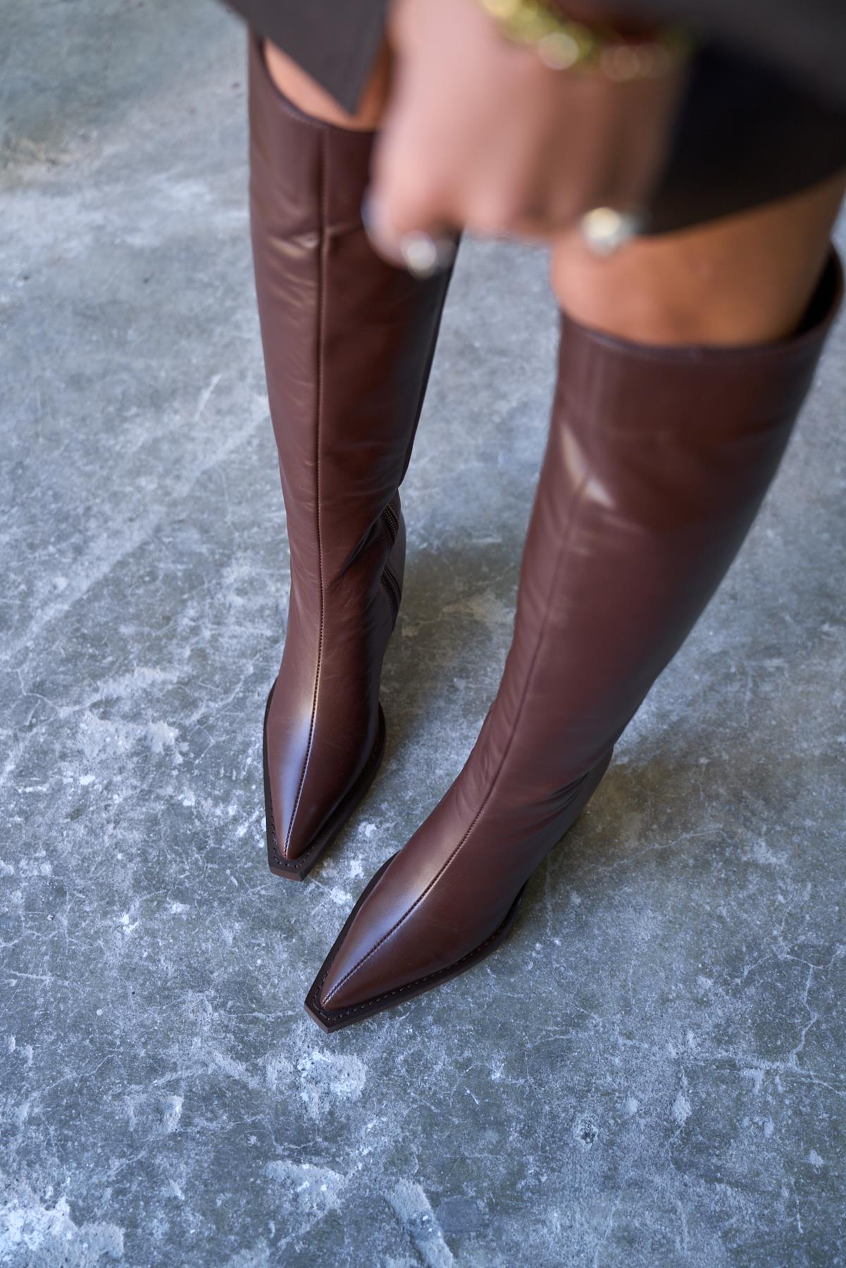 FRİEL KAHVE DERİ ÇİZME