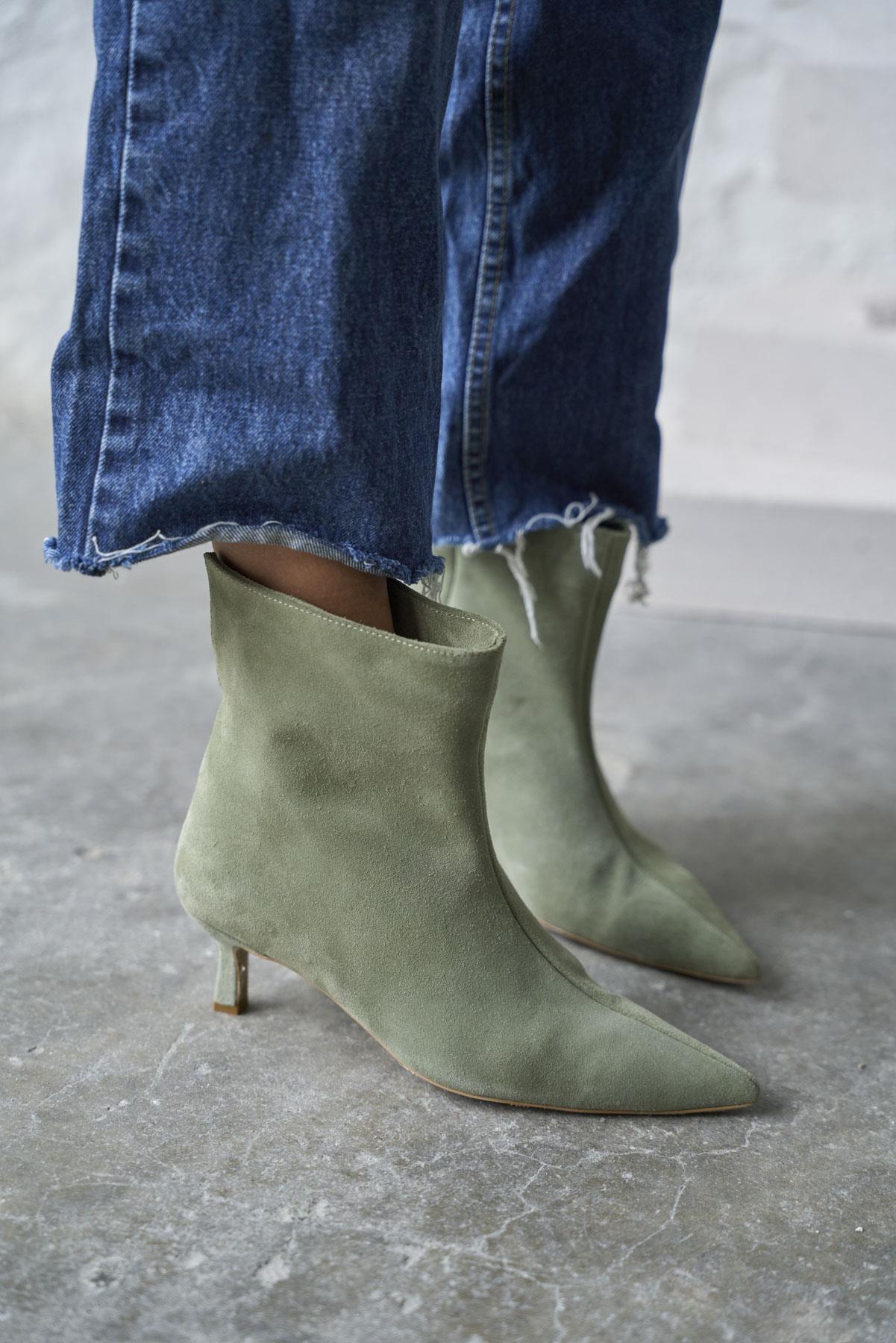 GAİL YEŞİL SÜET TOPUKLU BOT