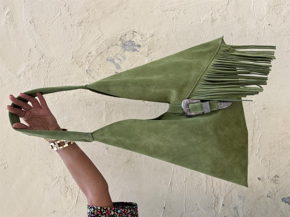 HOBO HAKİ SÜET ÇANTA