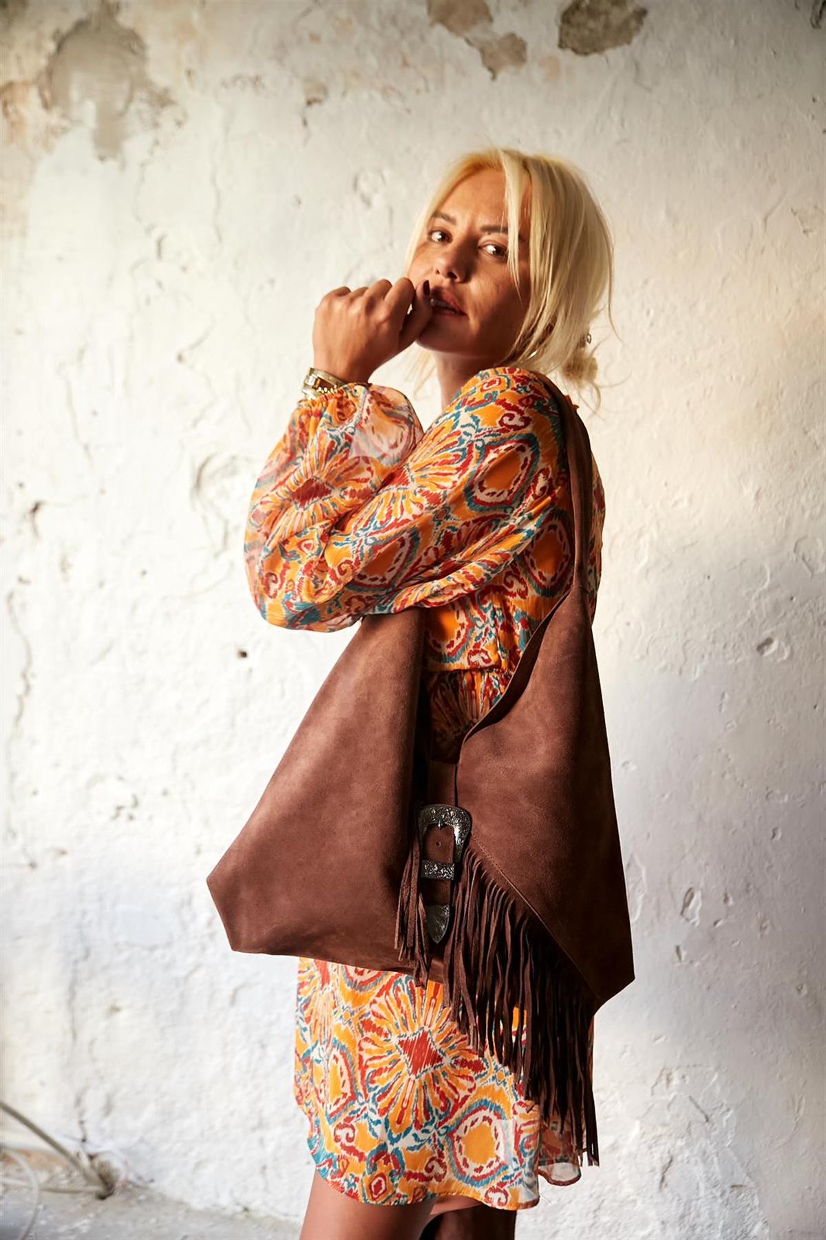 HOBO KAHVE SÜET ÇANTA