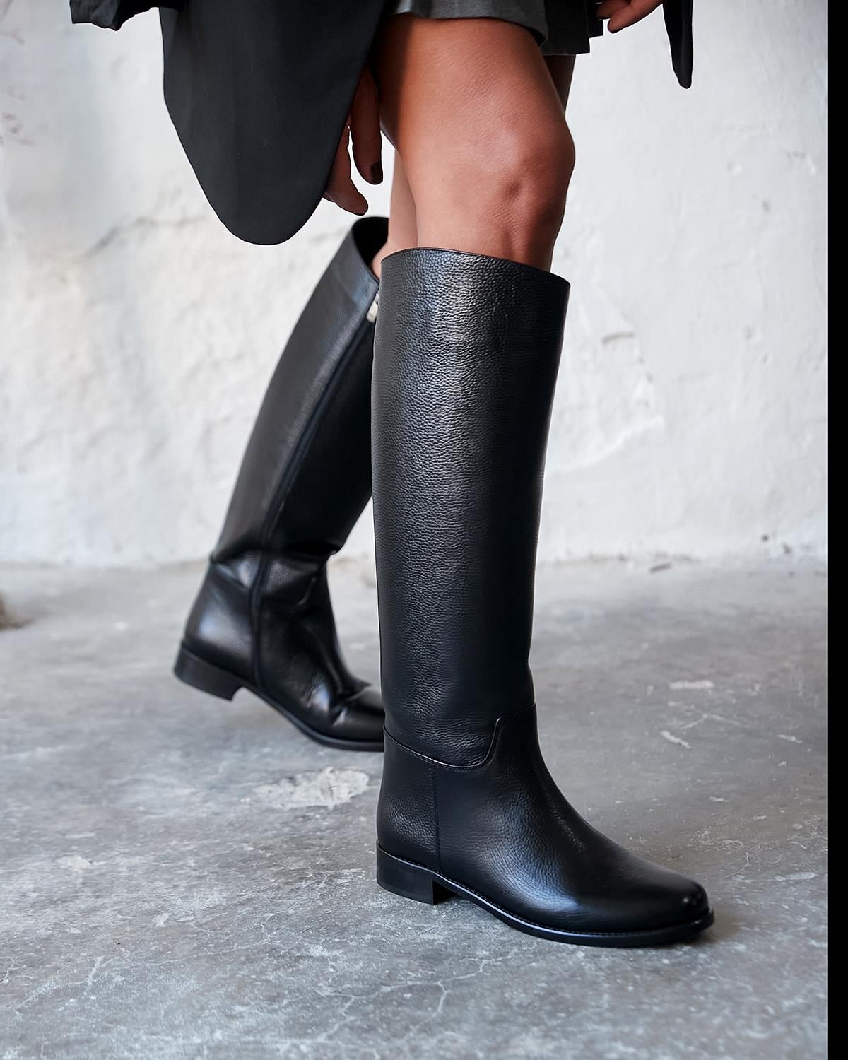 JENGA SİYAH DERİ ÇİZME