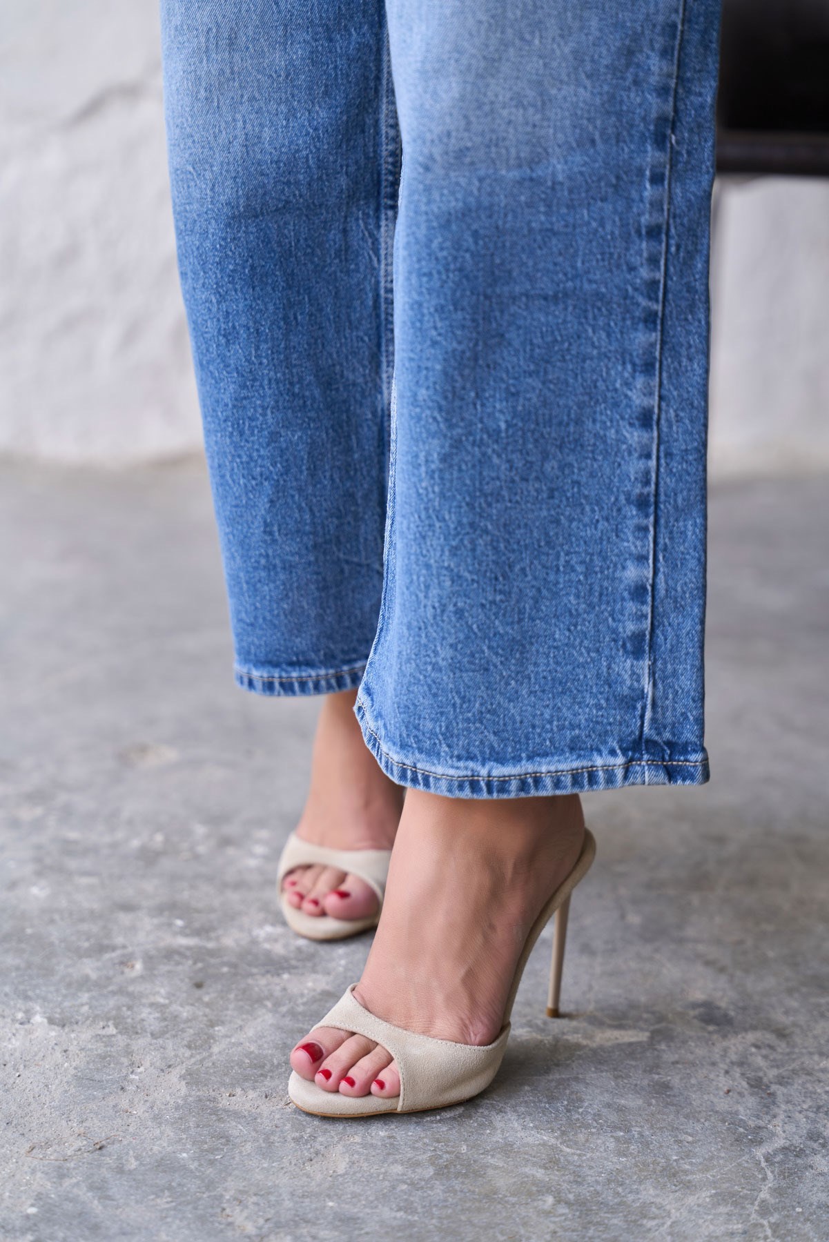 KANTE BEJ SÜET TOPUKLU TERLİK