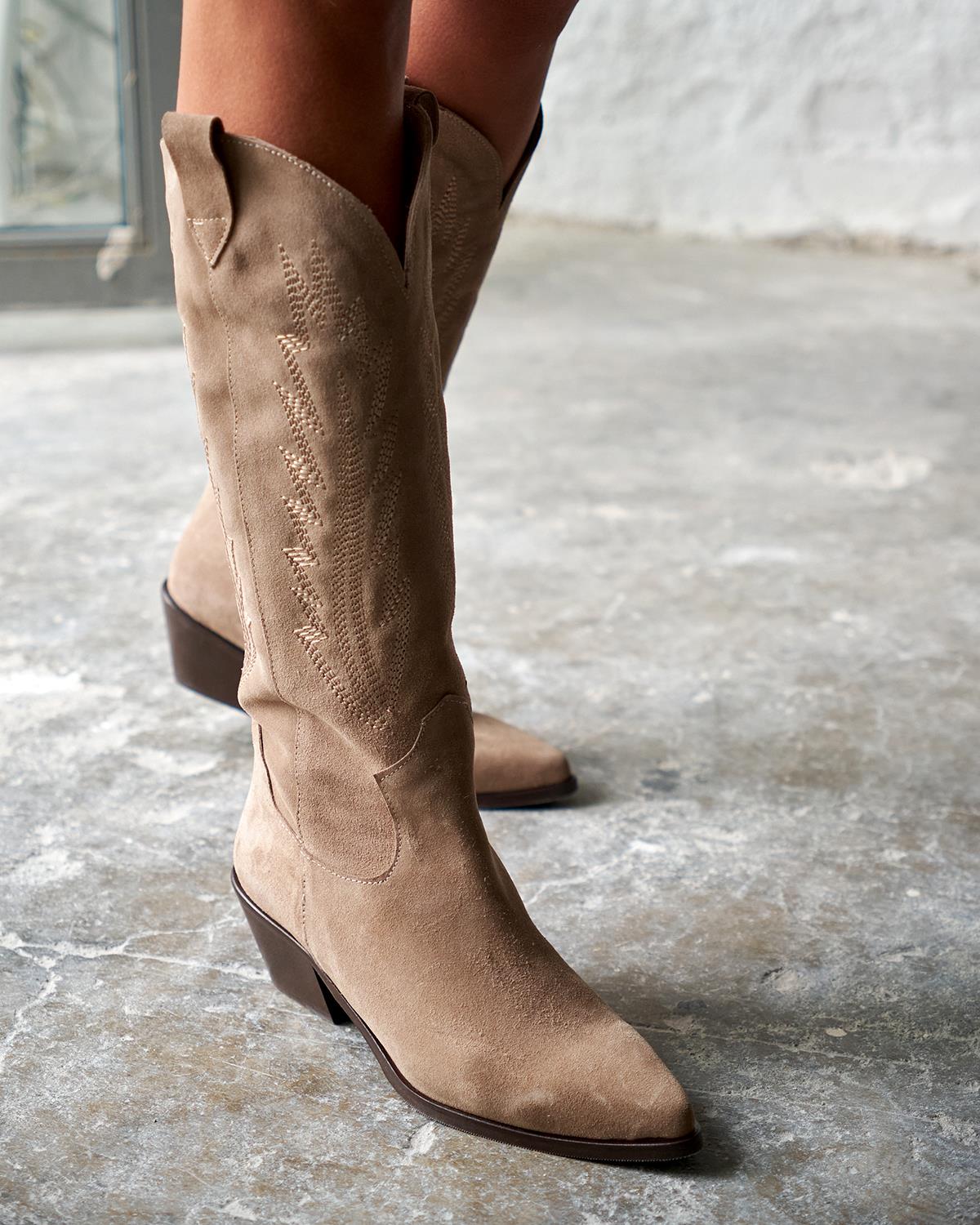 KEDDY VİZON SÜET KOVBOY ÇİZME 