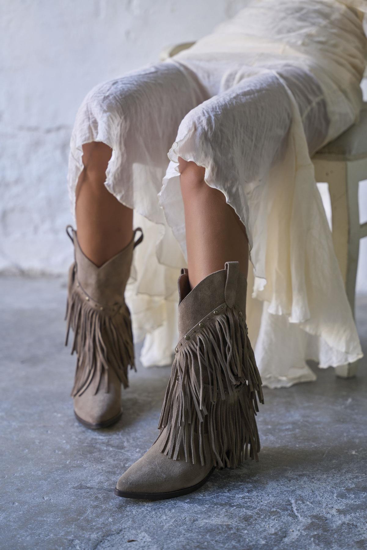 KİERA VİZON SÜET KOVBOY BOT