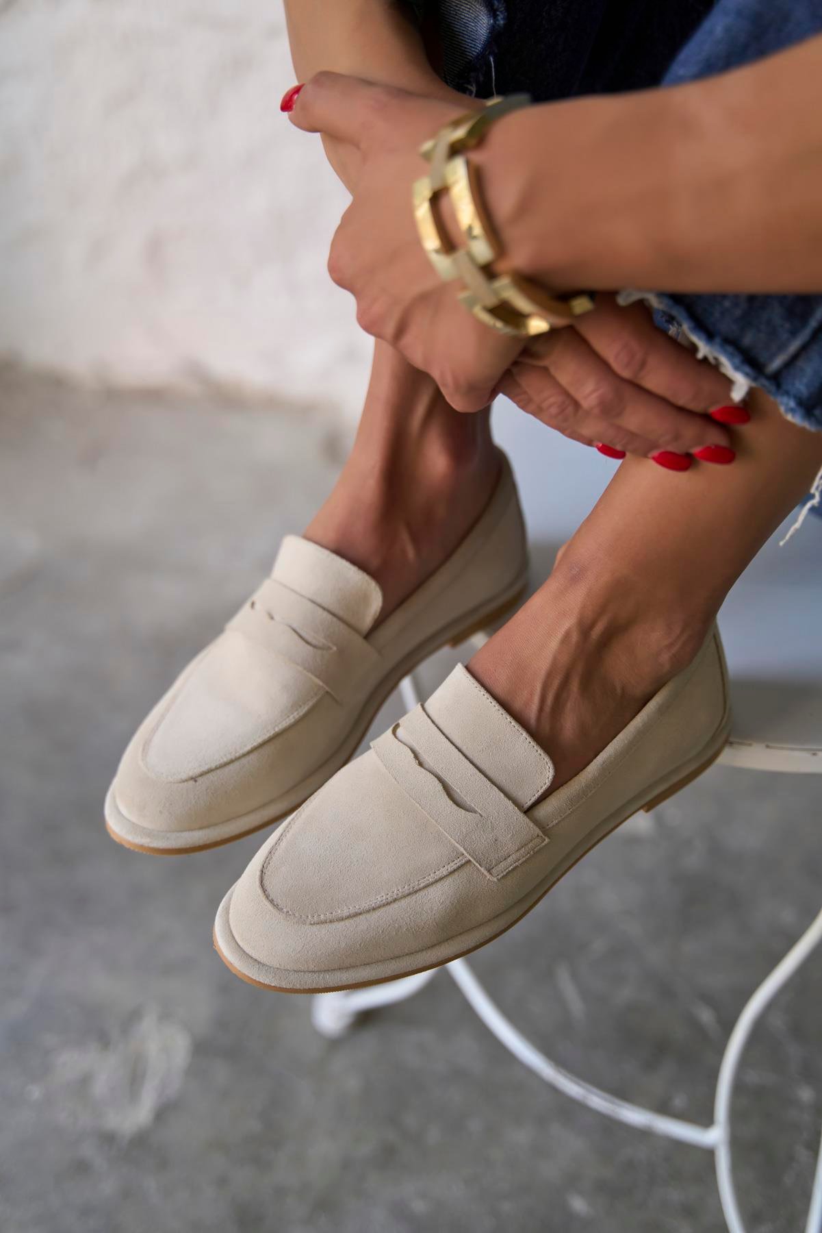 LEWİS BEJ SÜET MAKOSEN