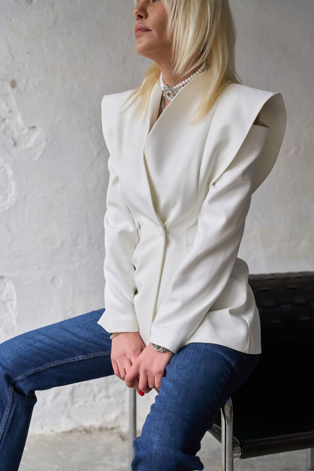 LİMA BEYAZ BLAZER CEKET