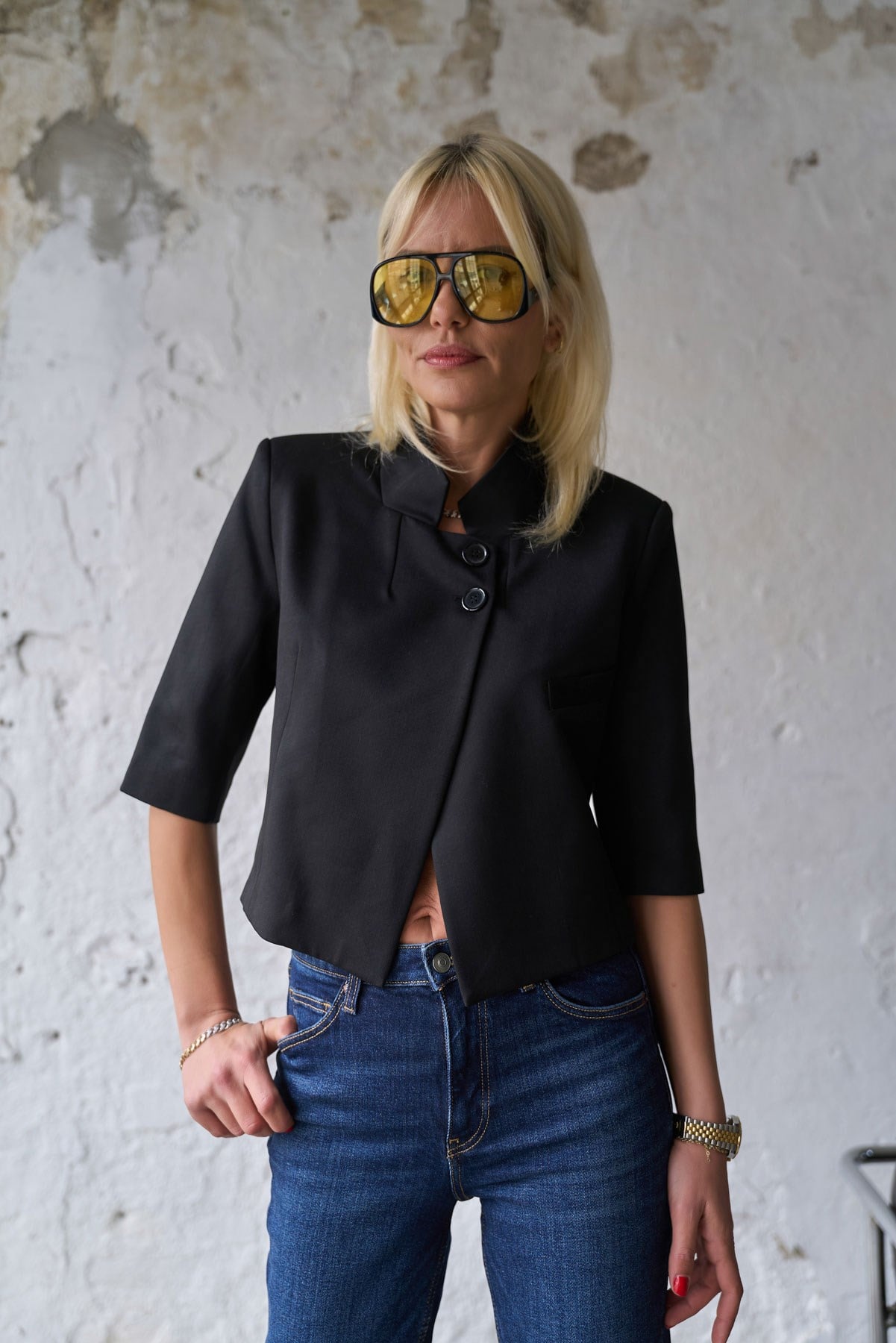 LİOMEL SİYAH KISA CEKET