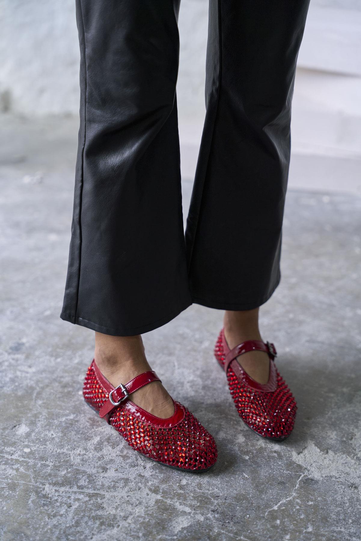 LOİS KIRMIZI TAŞLI BABET