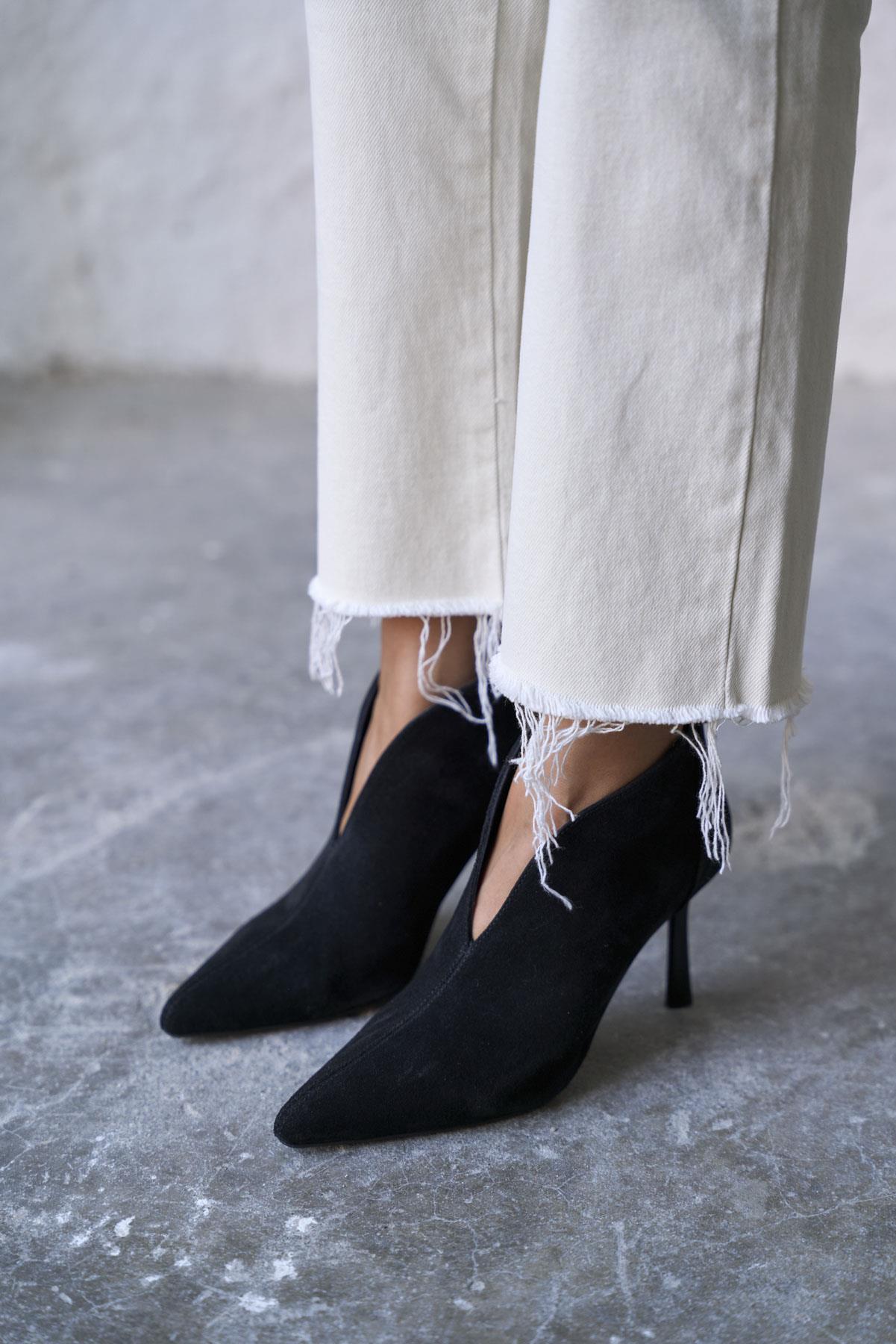 MERLY SİYAH SÜET TOPUKLU BOT