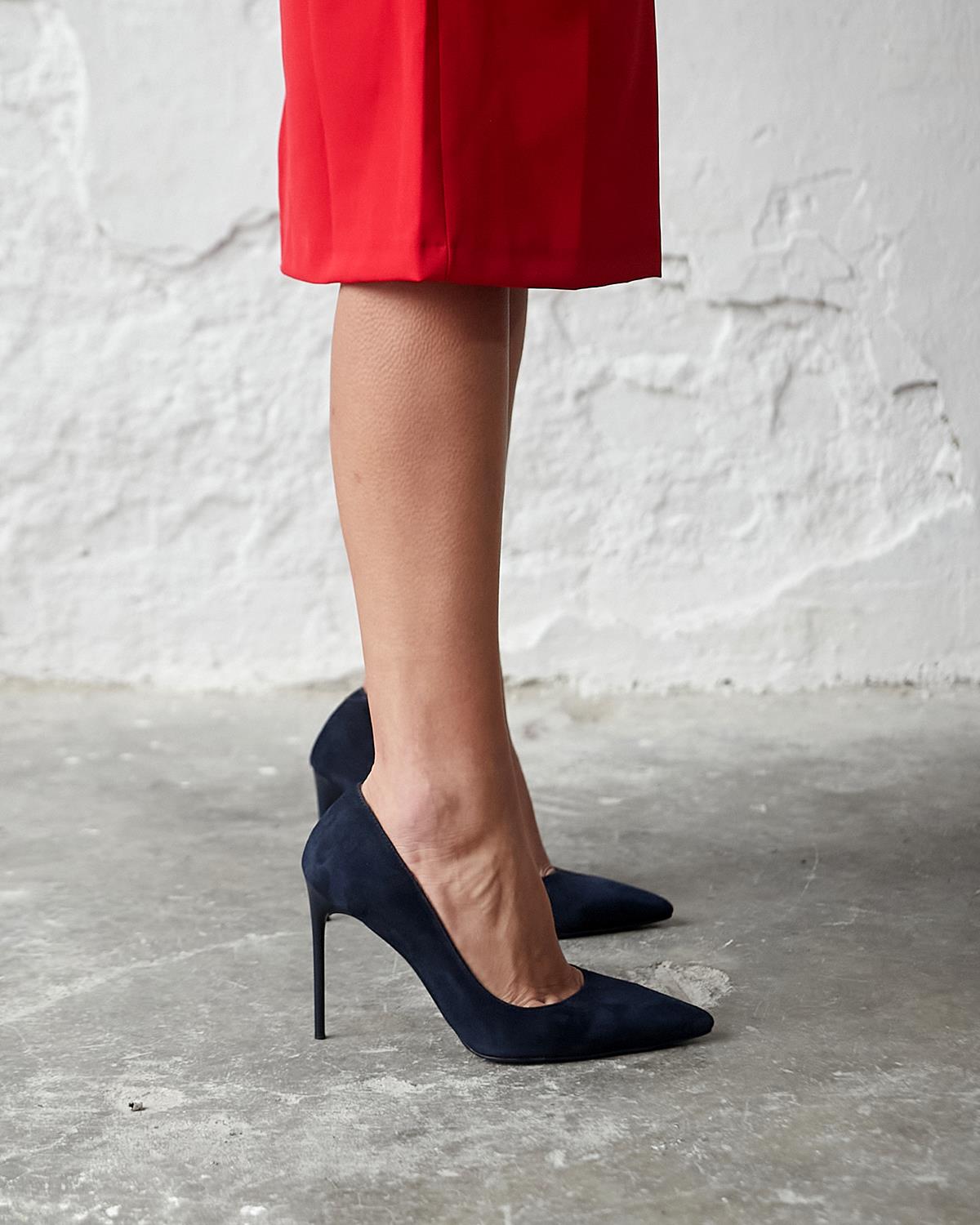 MİTTA 10 CM LACİVERT SÜET STİLETTO