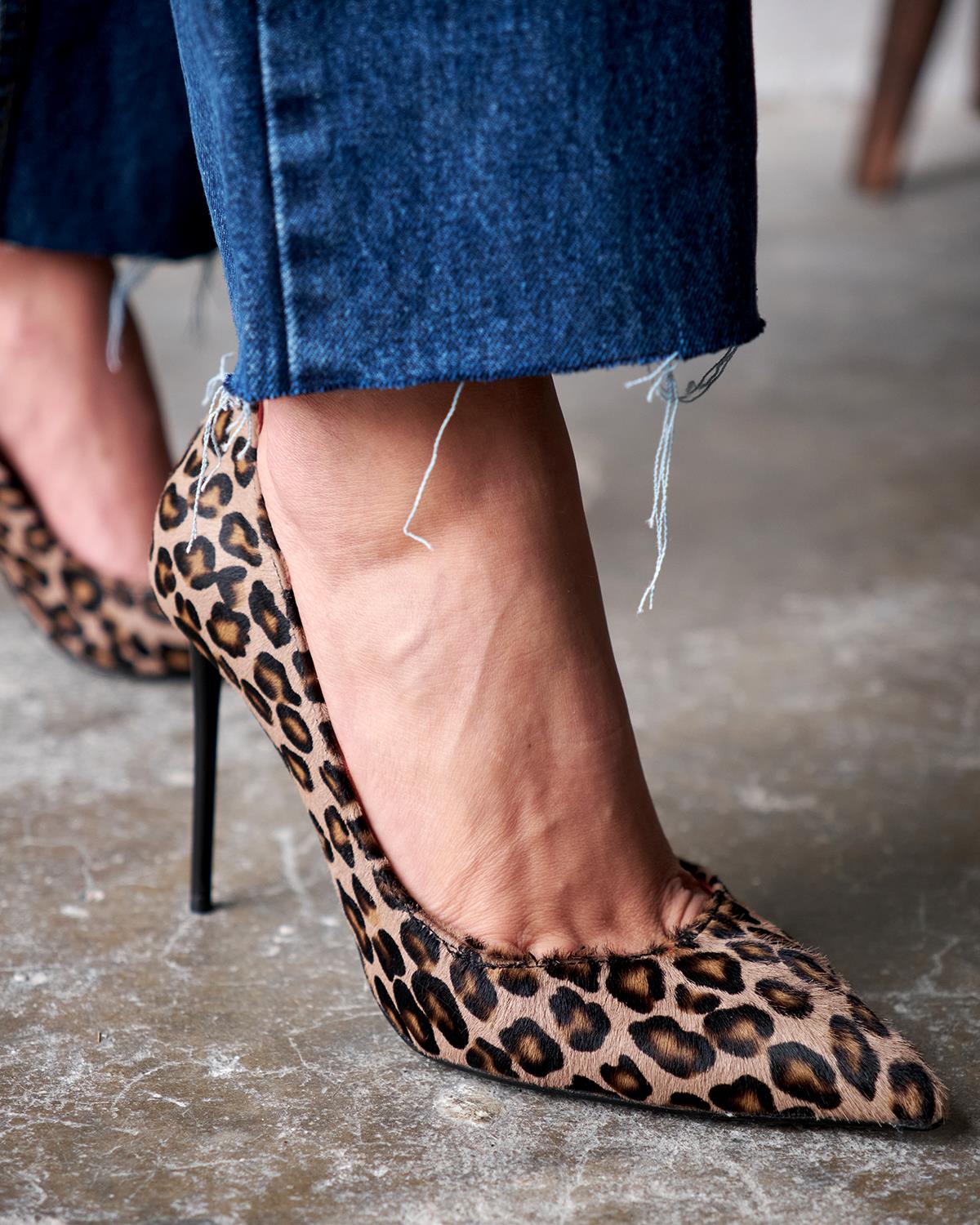 MİTTA 10 CM LEOPAR SÜET STİLETTO