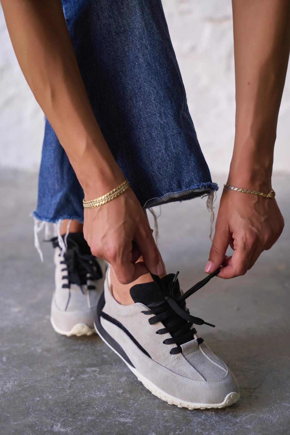 MULDER BEJ SİYAH SPOR AYAKKABI 