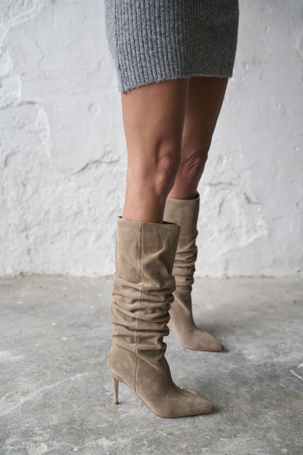 NOİRE VİZON SÜET ÇİZME