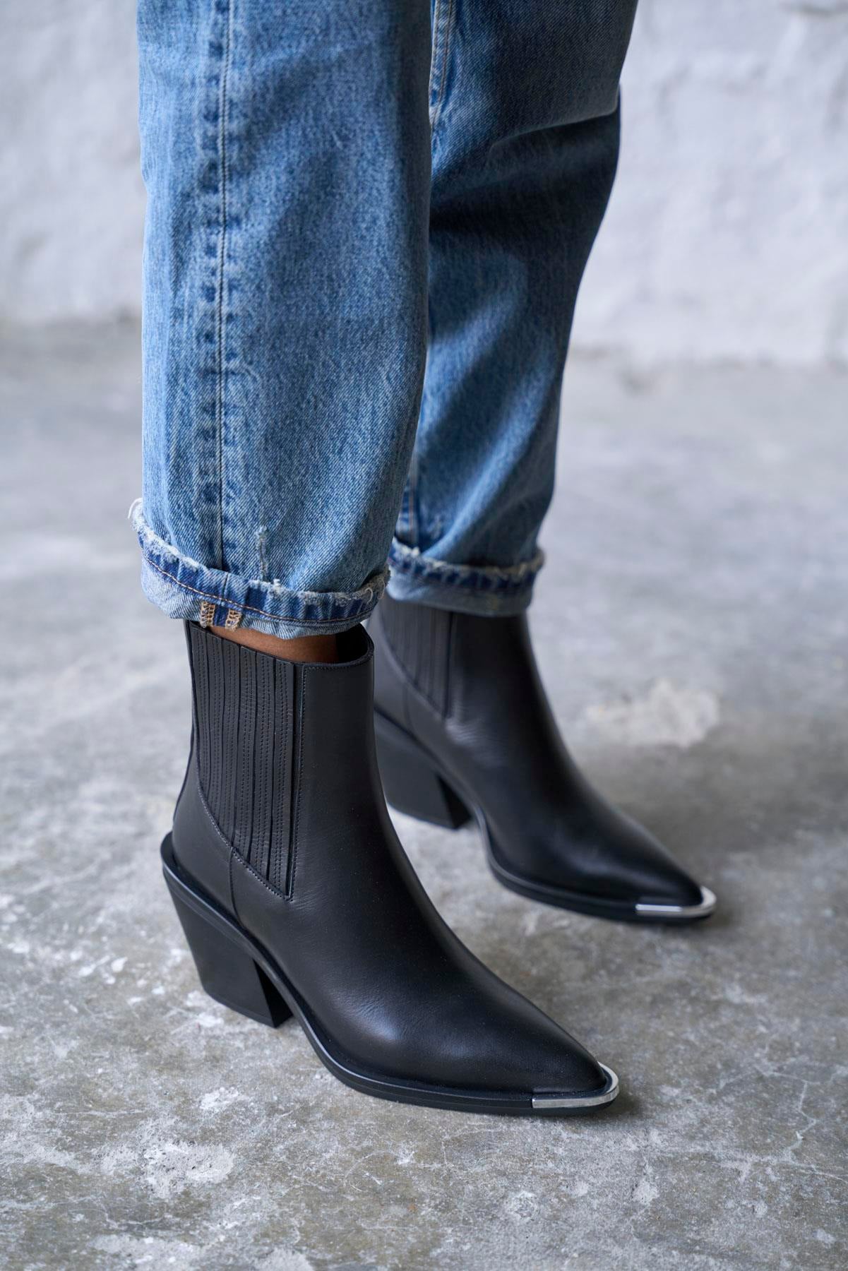 PALERMO SİYAH DERİ KOVBOY BOT 