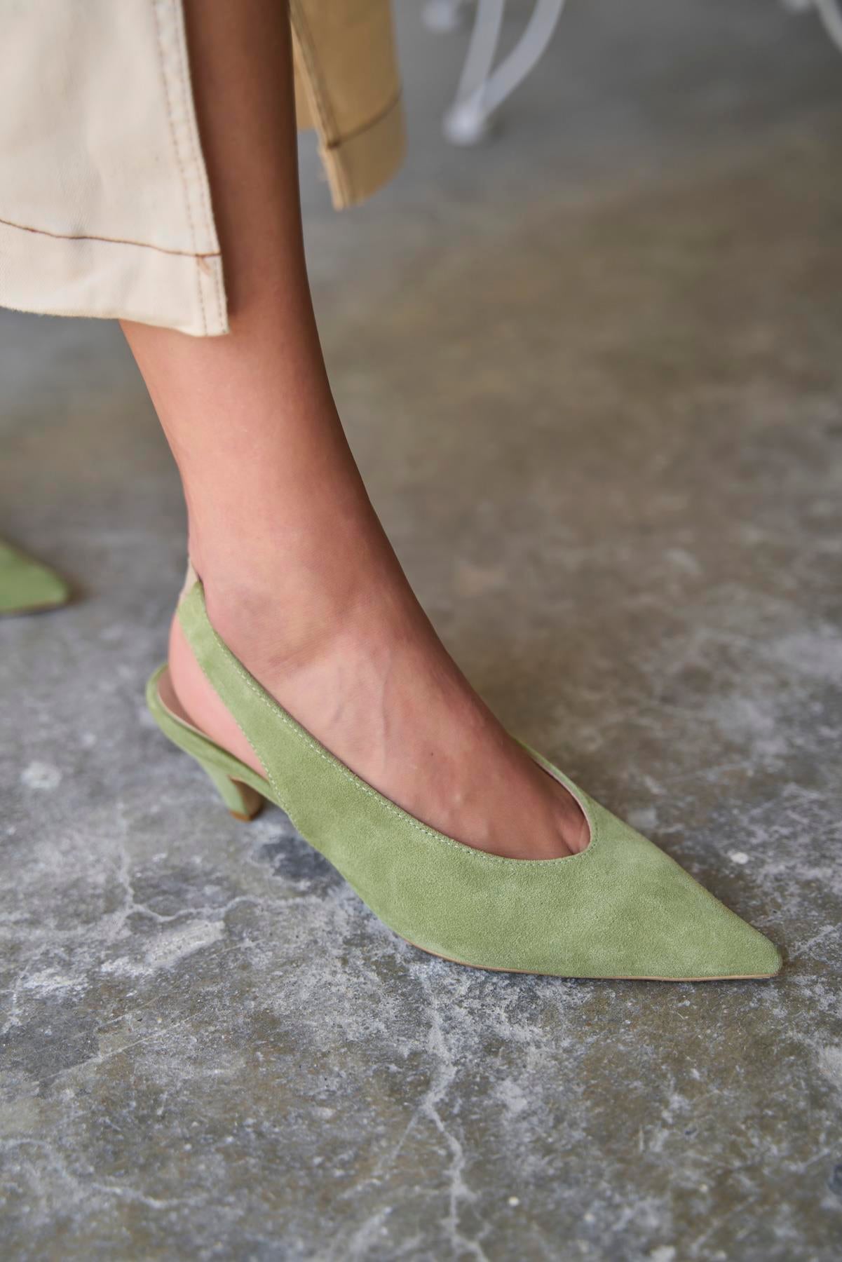 PAOK YEŞİL SÜET TOPUKLU AYAKKABI 