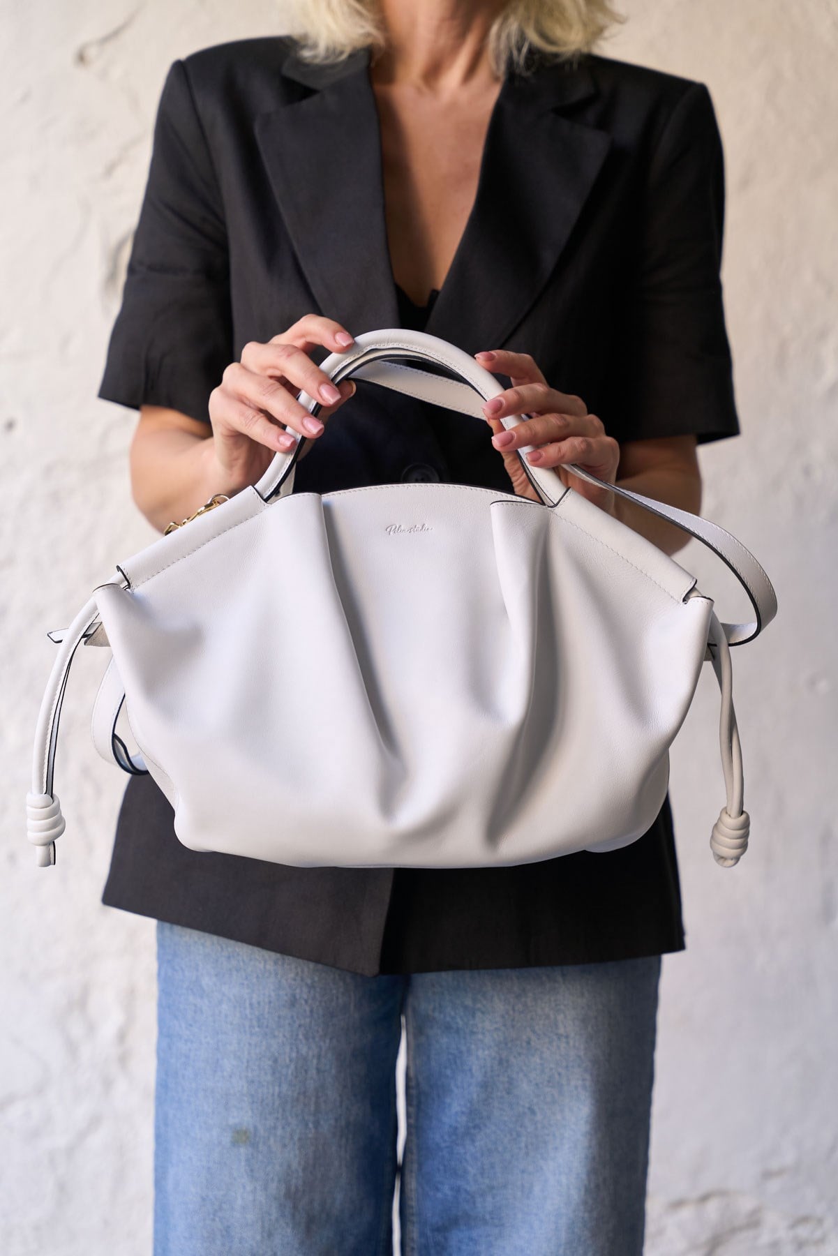 PARİS BEYAZ DERİ ÇANTA