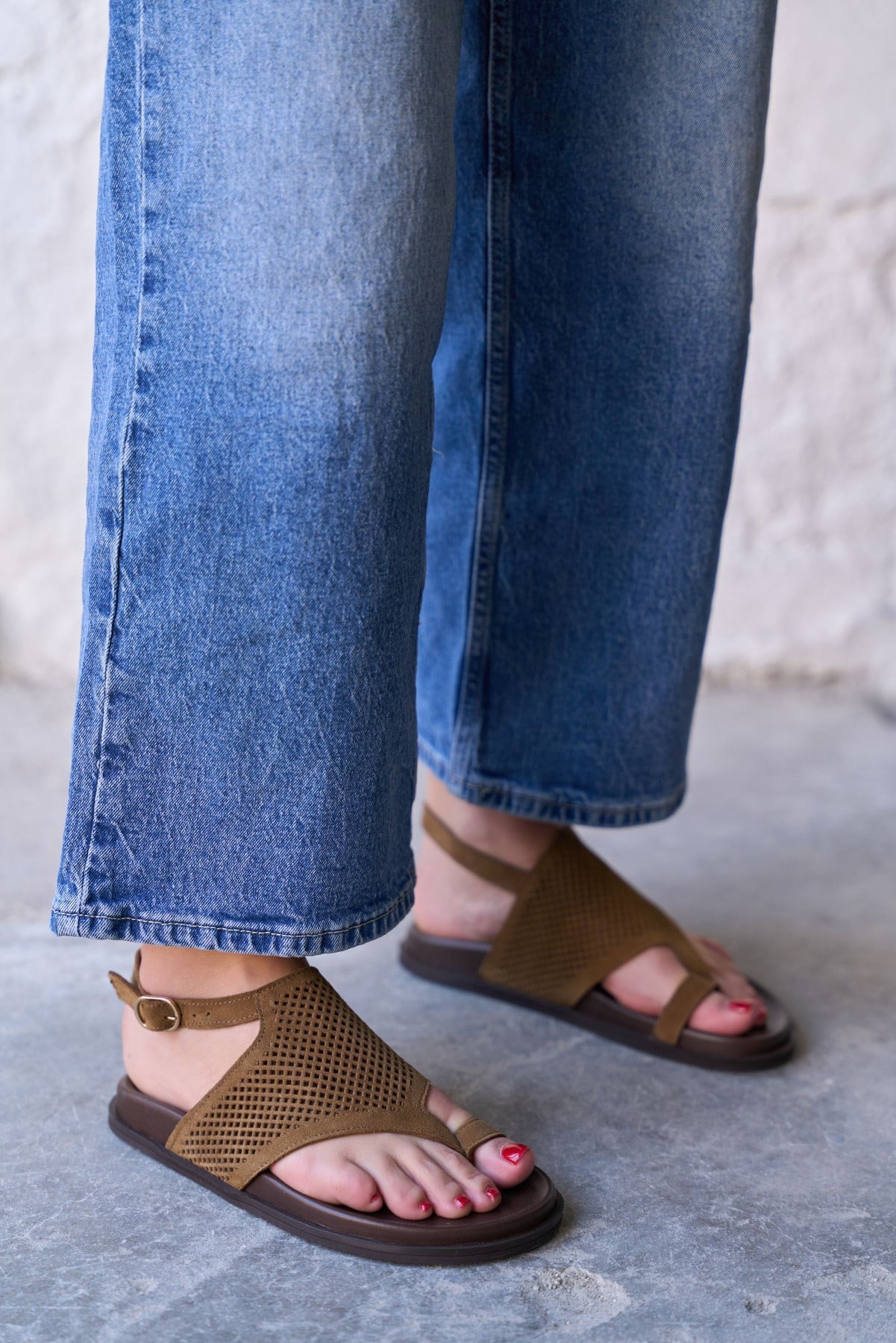 PASCO KUM SÜET SANDALET