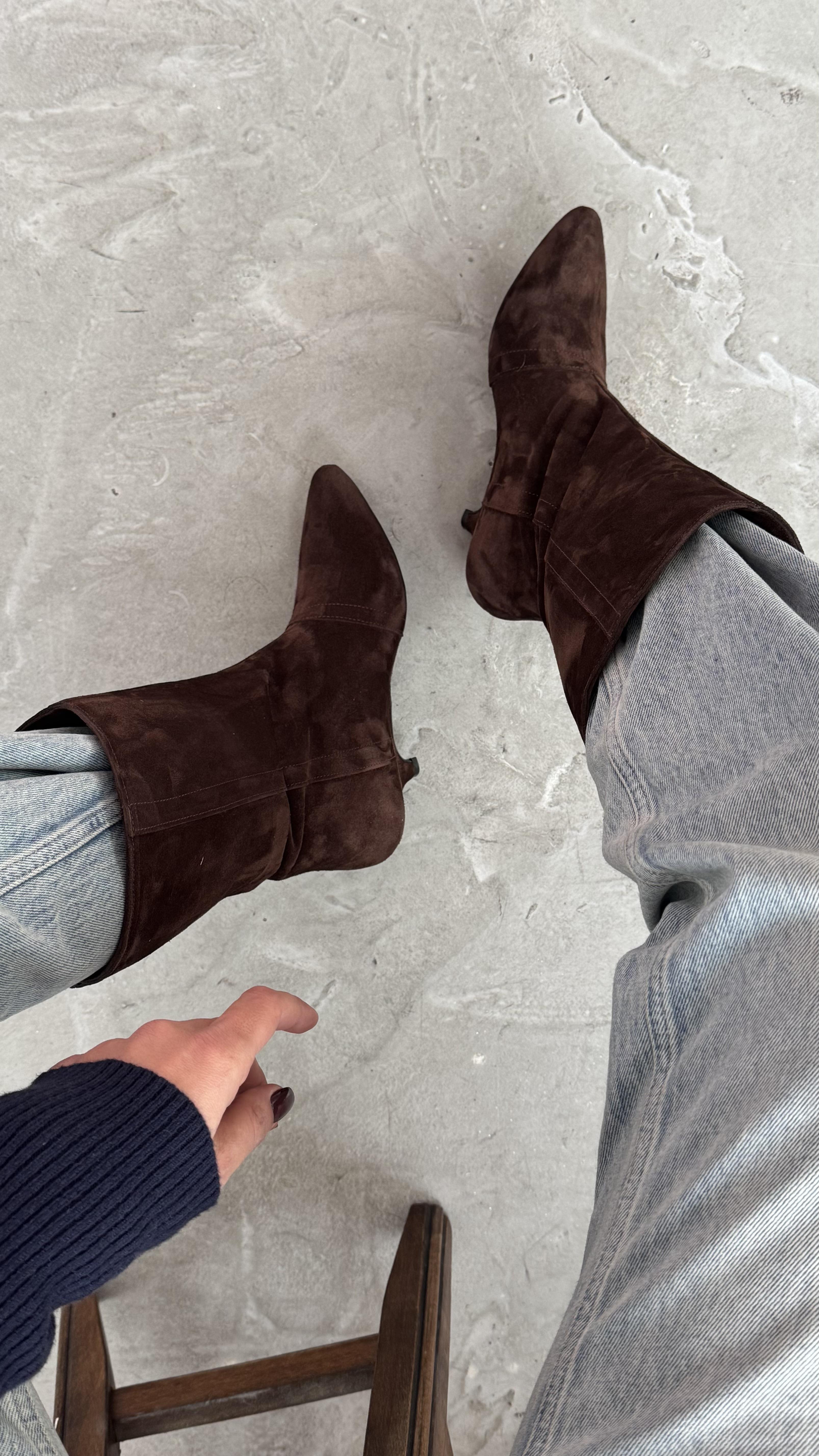 POİZİ KAHVE SÜET ÇİZME