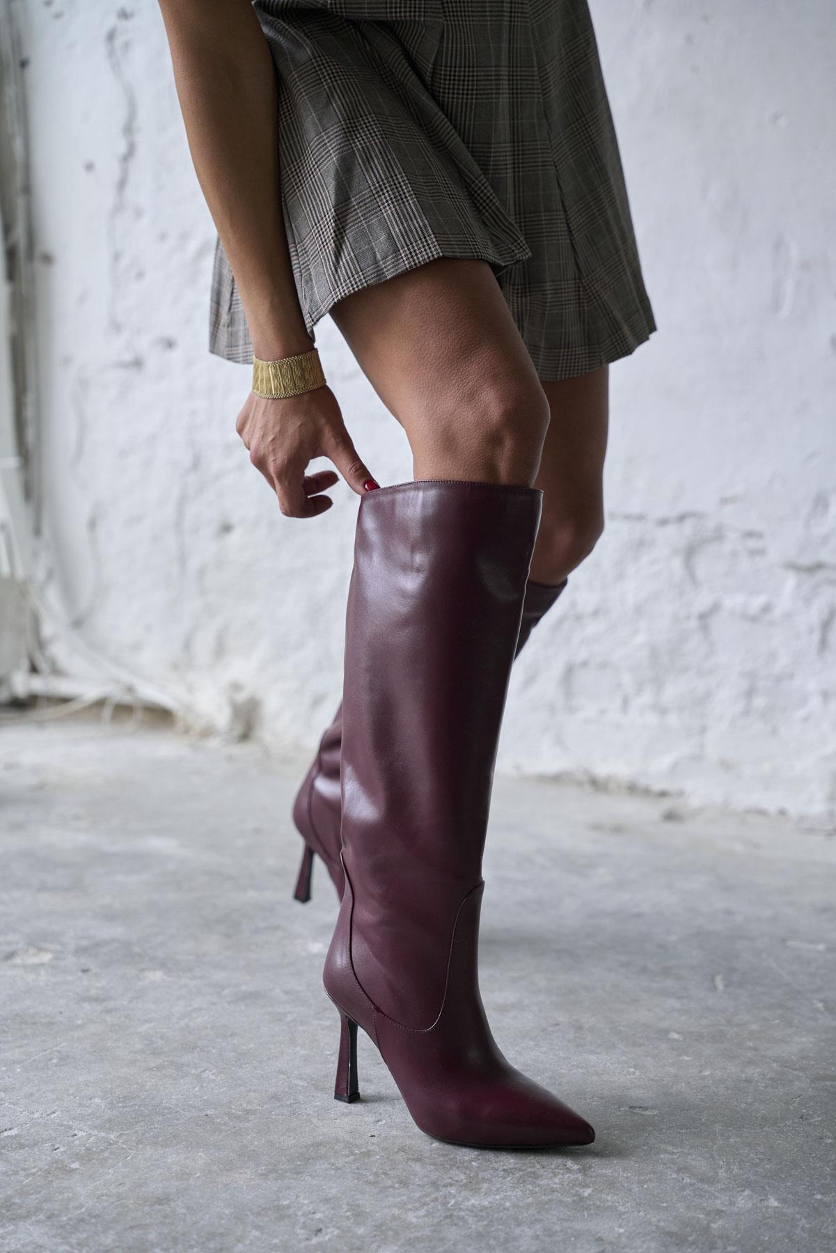 RAKOV BORDO DERİ ÇİZME