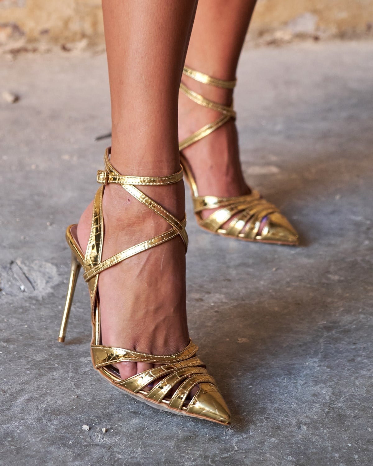 RETRO GOLD KROKO