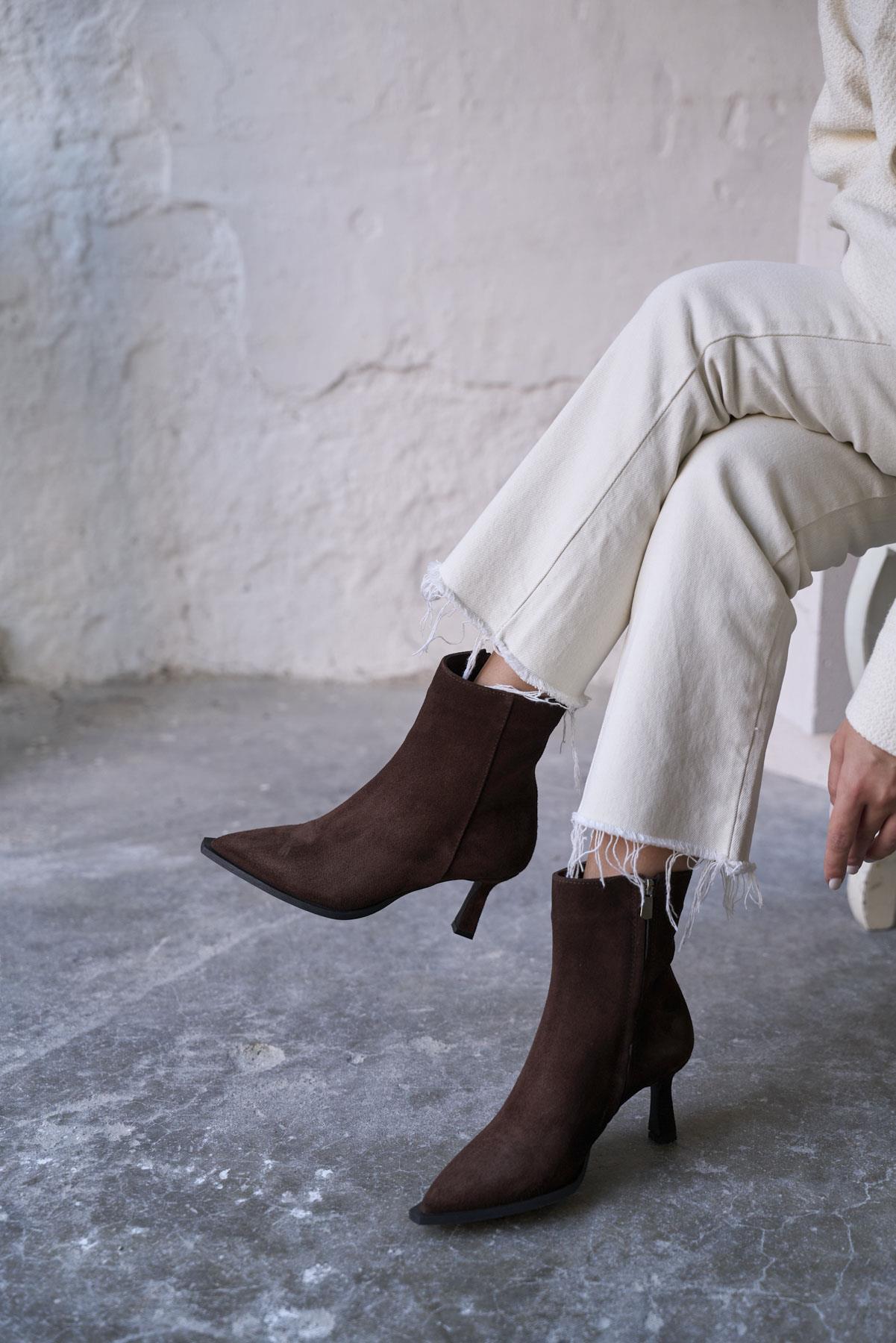 RİVERA KAHVE SÜET TOPUKLU BOT