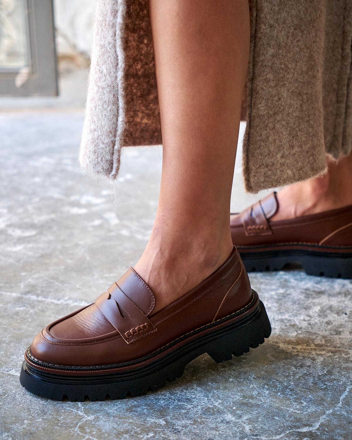 ROJAS KAHVE DERİ MAKOSEN