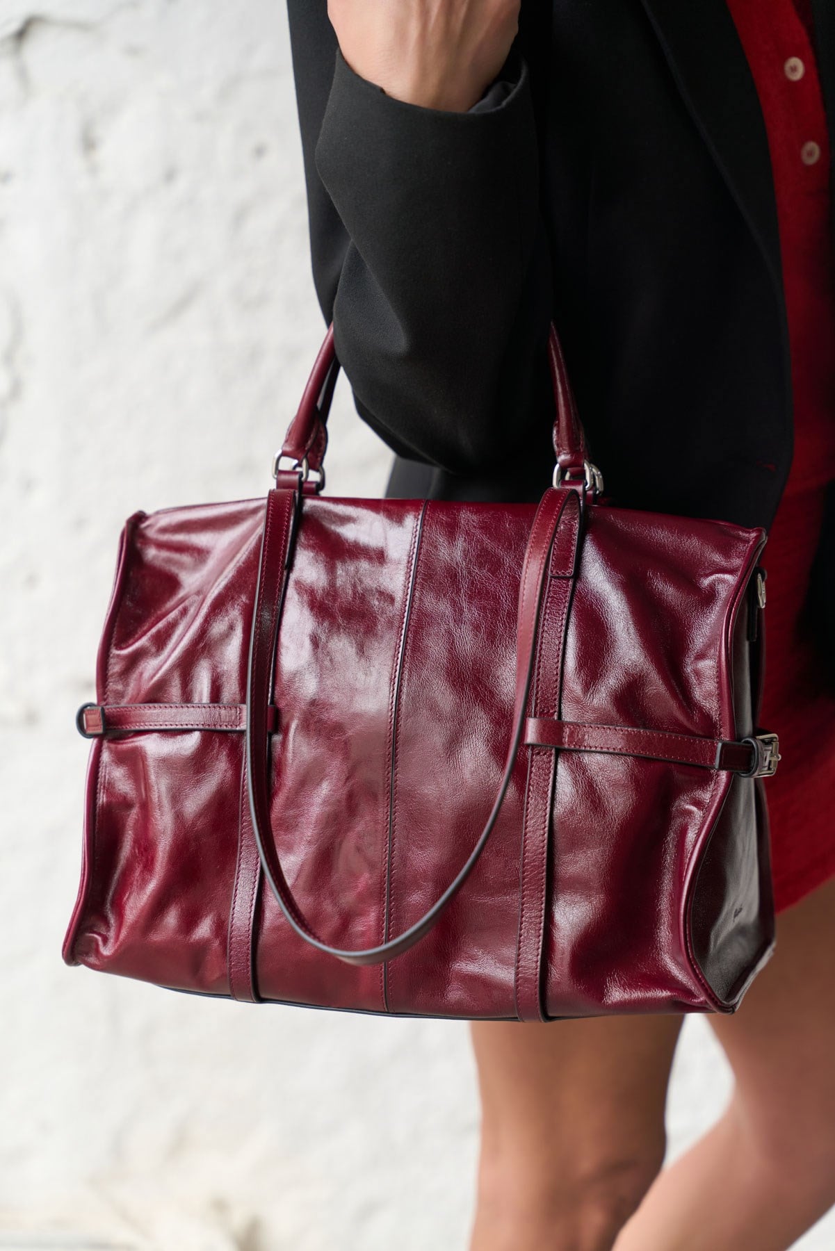 ROMA BORDO DERİ ÇANTA