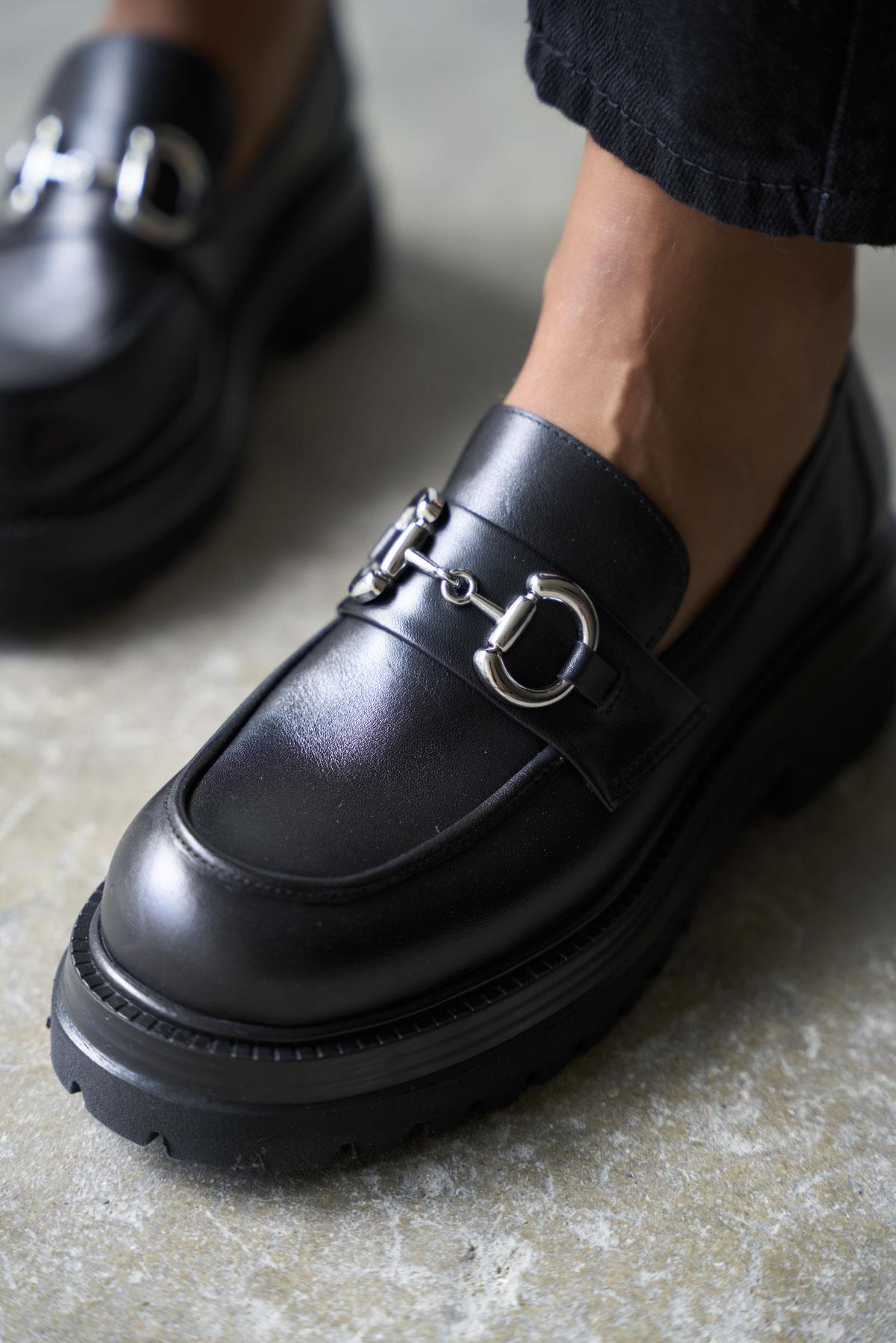 ROZİER SİYAH DERİ MAKOSEN