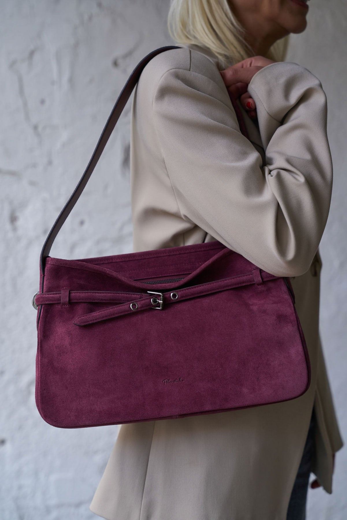 SİDNEY BORDO SÜET ÇANTA