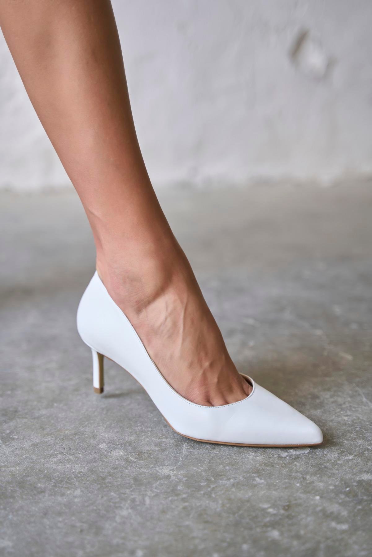 SİSTA 5 CM BEYAZ RUGAN STİLETTO