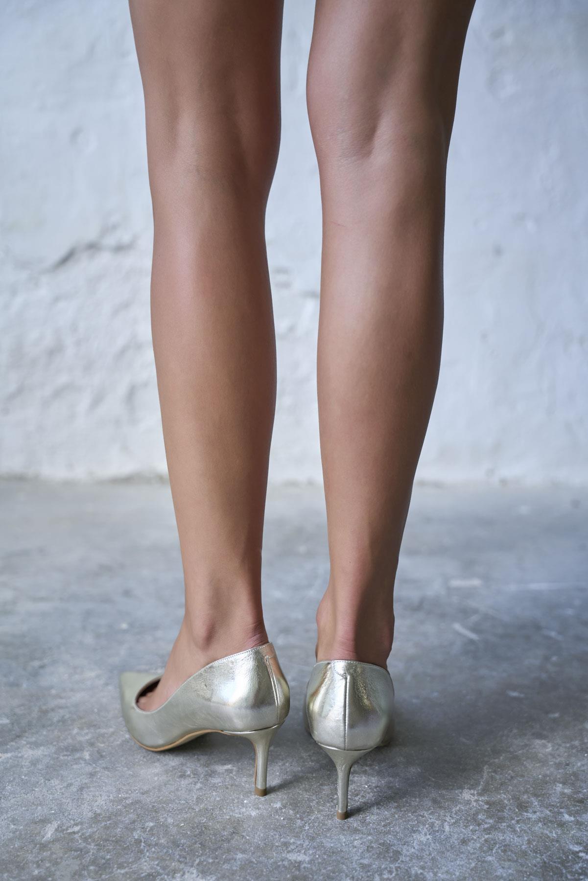 SİSTA 5 CM GOLD DERİ STİLETTO · 4