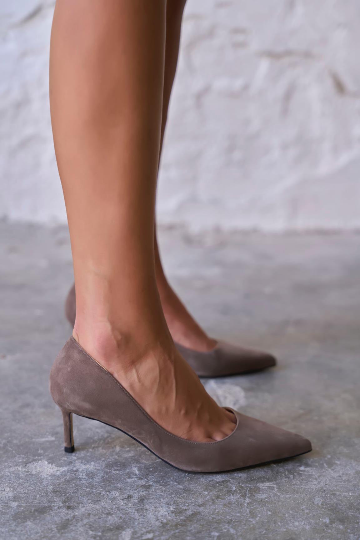 SİSTA 5 CM VİZON SÜET STİLETTO