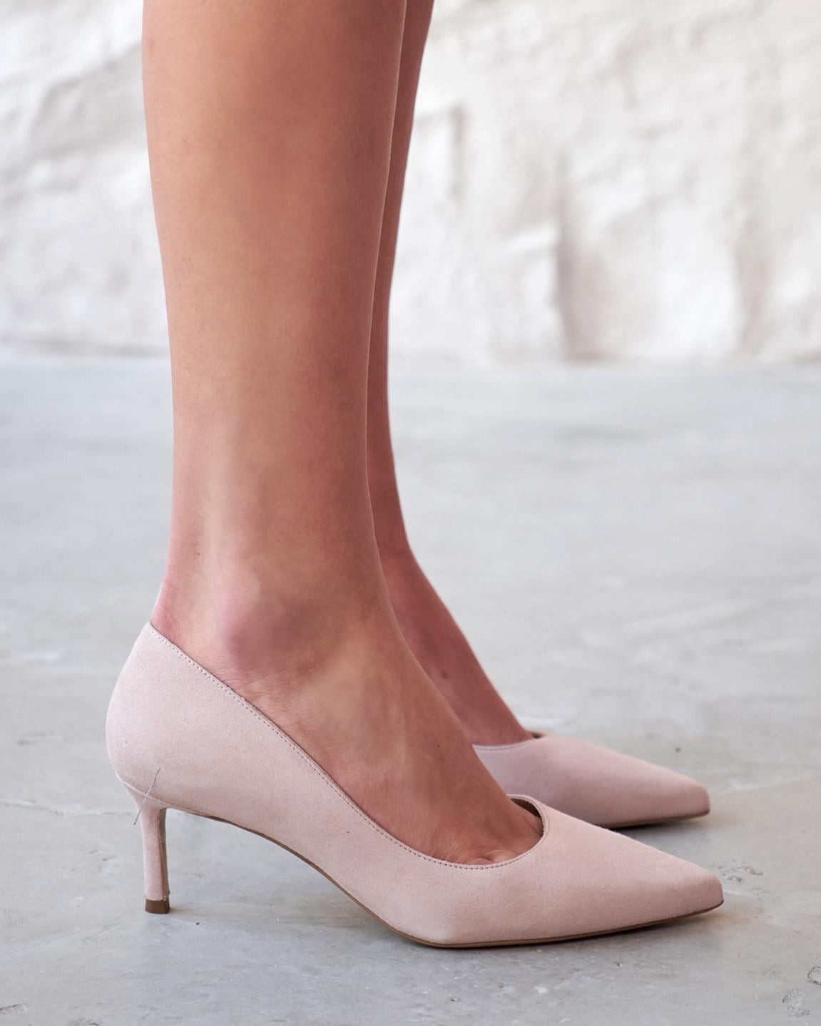 SİTY 5 CM BEJ SÜET STİLETTO