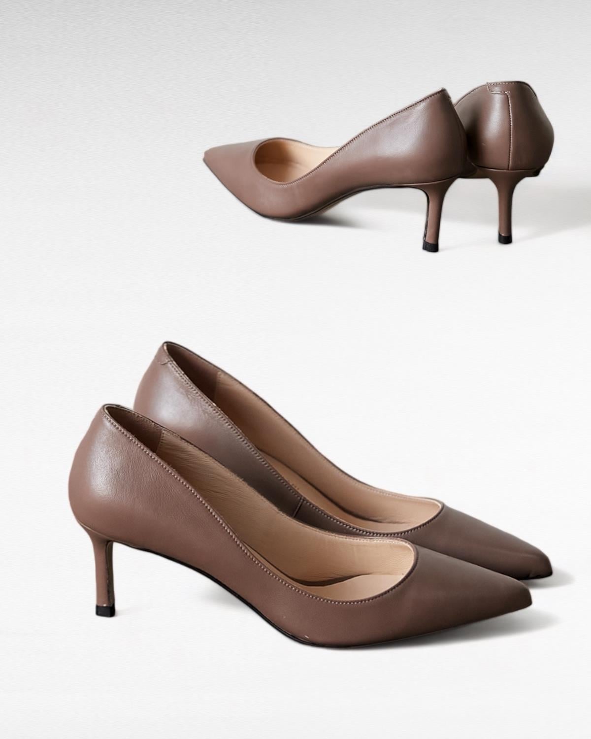 SİTY 5 CM VİZON DERİ STİLETTO