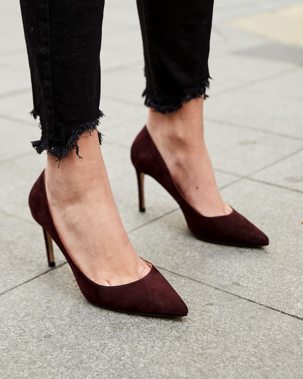 SİTY 8 CM BORDO SÜET 