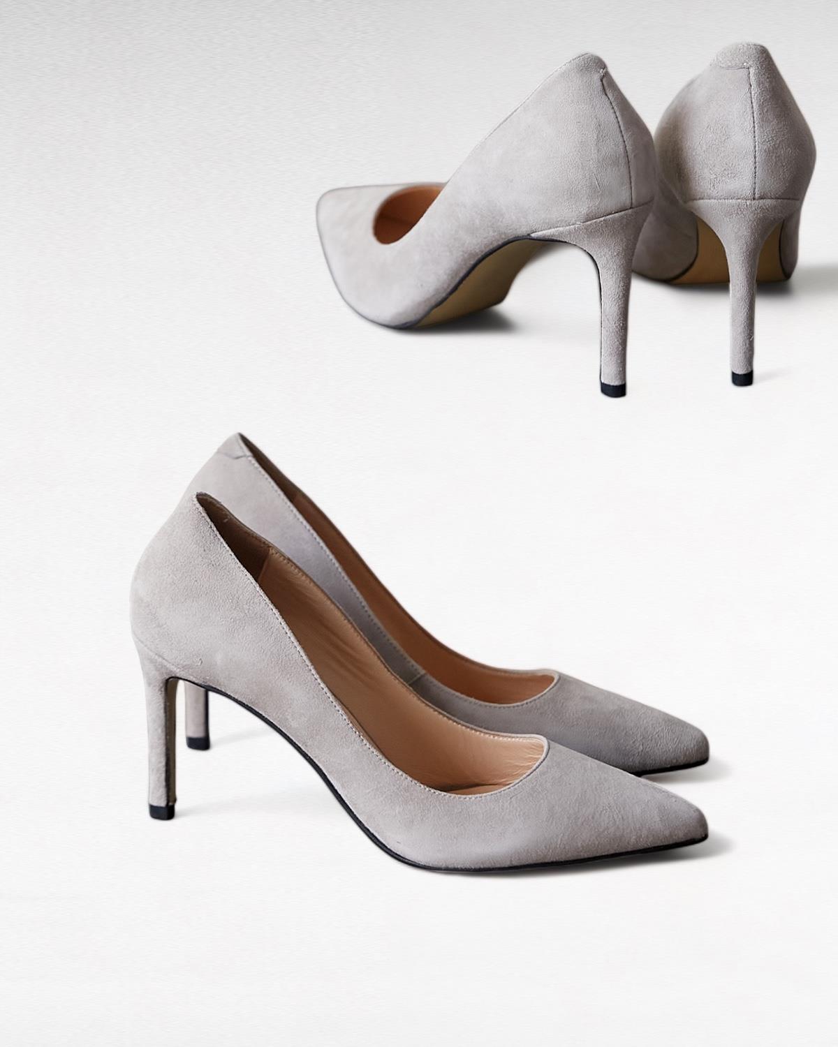 SİTY 8 CM VİZON SÜET STİLETTO