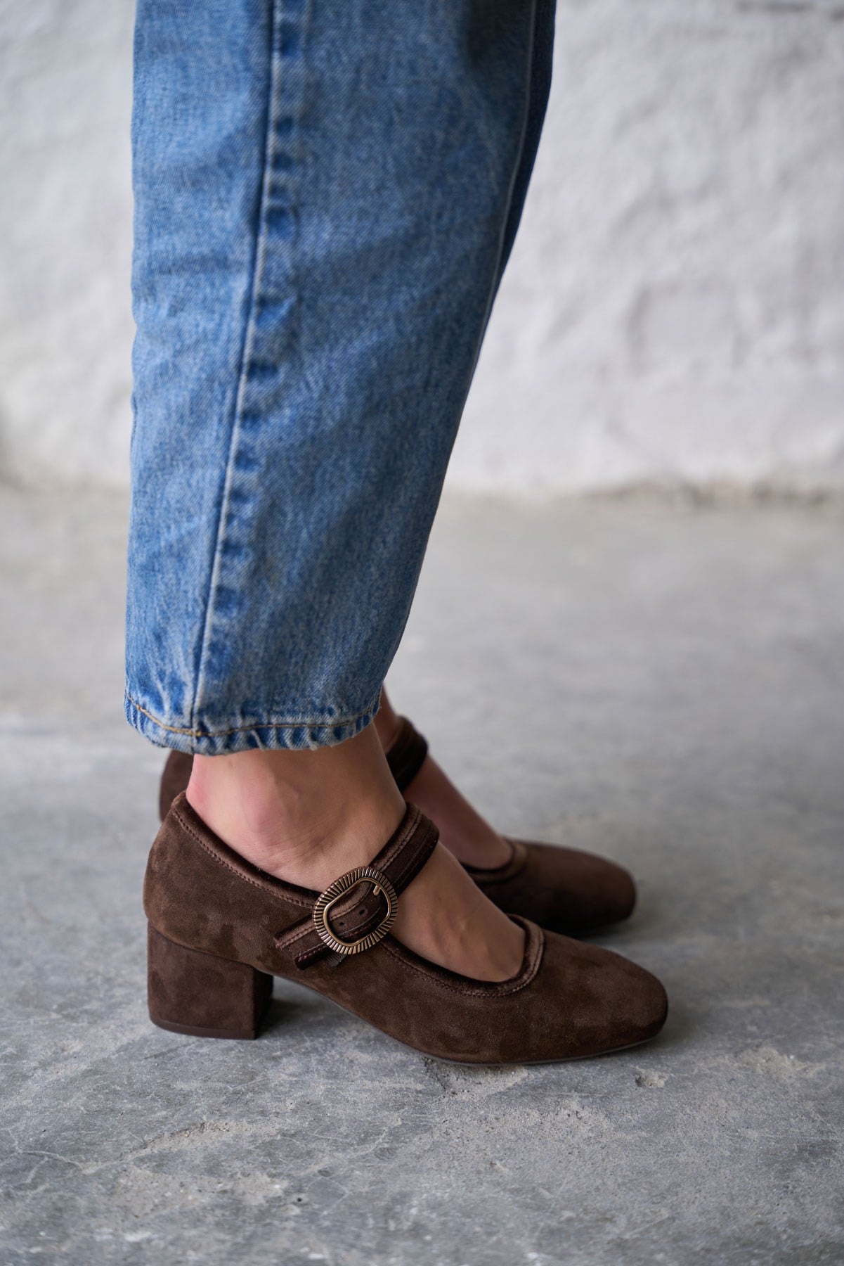 TANCY KAHVE SÜET TOPUKLU AYAKKABI