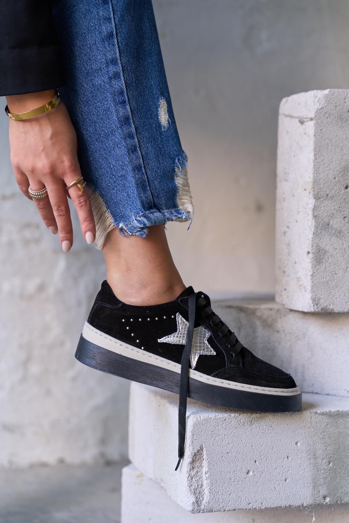 TERREN SİYAH SÜET SPOR AYAKKABI