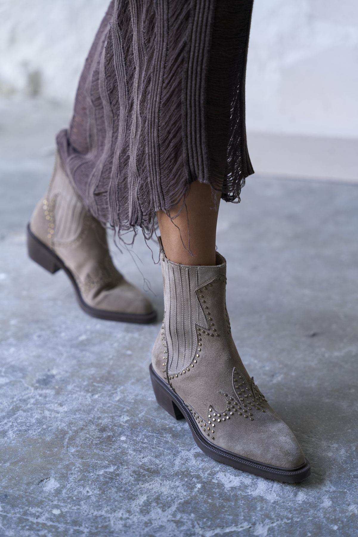 TOYA VİZON SÜET KOVBOY BOT