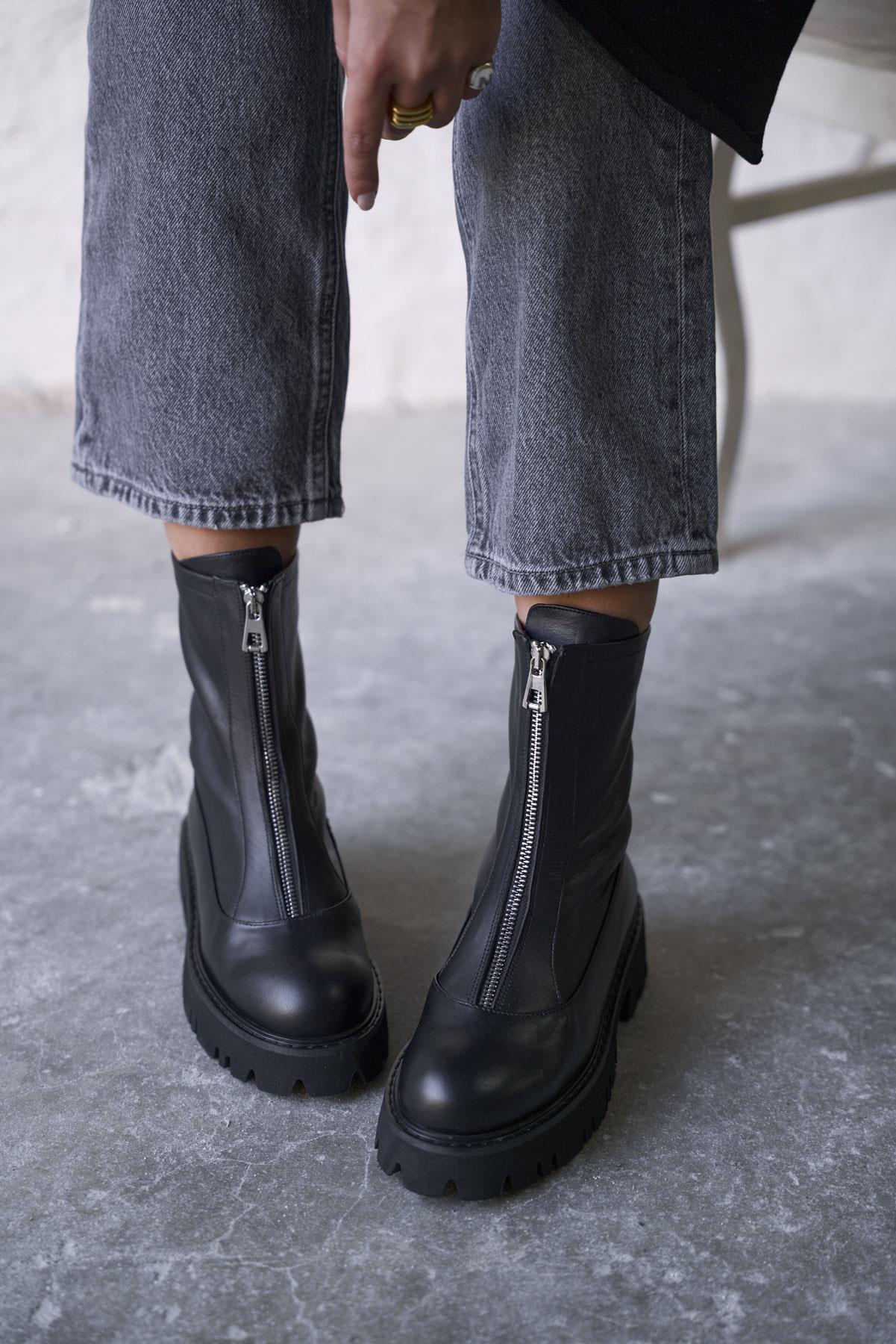 ZİW SİYAH DERİ BOT