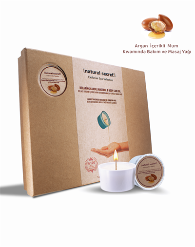 Natural Secret Argan Candle Massage & Body Care Oil - Argan Mum Masaj & Vücut Bakım Yağı