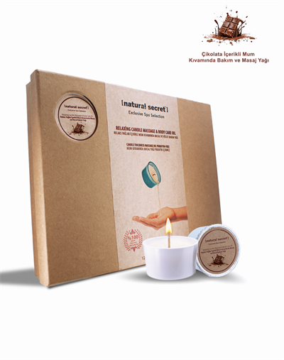 Natural Secret Chocolate Candle Massage & Body Care Oil - Çikolata Mum Masaj & Vücut Bakım Yağı