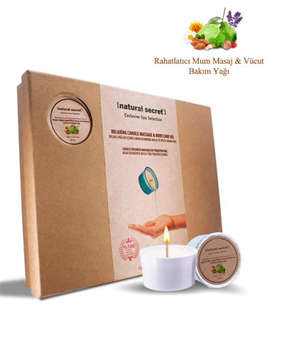 Natural Secret Relaxing Candle Massage & Body Care Oil - Rahatlatıcı Mum Masaj & Vücut Bakım Yağı