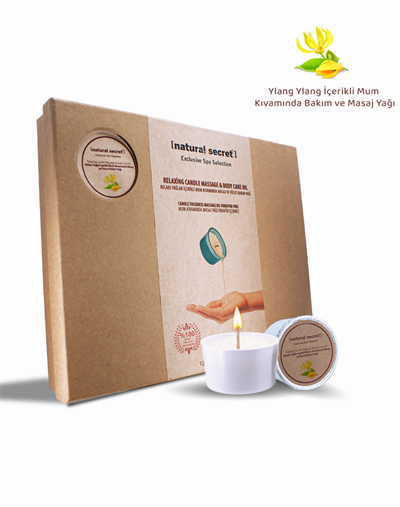 Natural Secret Ylang Ylang Candle Massage & Body Care Oil - Ylang Ylang Mum Masaj & Vücut Bakım Yağı