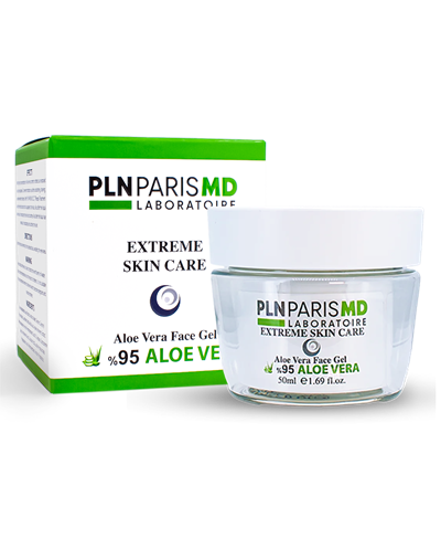PLN PARIS MD Aloe Vera Face Gel / %95 Aloe Vera İçerikli Yatıştırıcı Ve Nemlendirici Jel 50ml