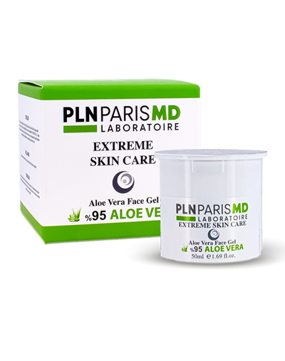 PLN PARIS MD Aloe Vera Face Gel / %95 Aloe Vera İçerikli Yatıştırıcı Ve Nemlendirici Jel 50ml REFIL