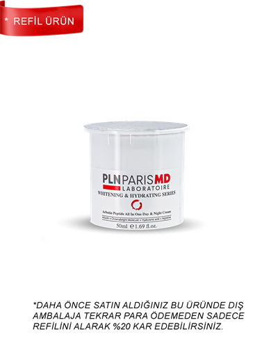 PLN PARIS MD Arbutin & Peptide & Day & Night Cream / Arbutin İçerikli Leke Açıcı ve Nemlendirici gündüz ve gece kremi 50ml REFIL