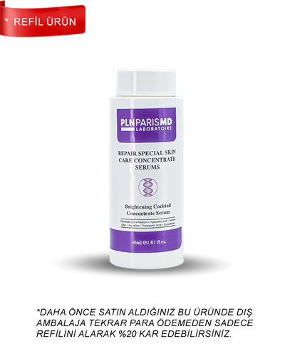 PLN PARIS MD Brightening Cocktail Concentrate Serum / Arbutin Ve Peptit İçerikli Leke Açıcı Serum 30ml
